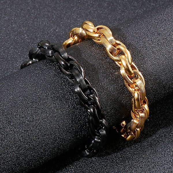 fashion gift 11mm 8.66'' 59g weight stainless steel double o-chain link bracelet bangle for mens cool hip-hop jewelry gold/ black
fashion gift 11mm 8.66'' 59g weight stainless steel double o-chain link bracelet bangle for mens cool hip-hop jewelry gold/ black