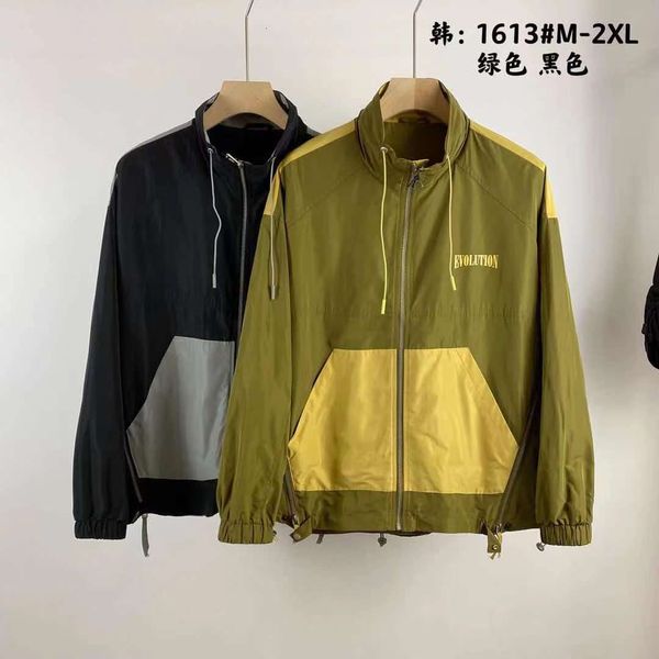 spring and autumn casual men's loose color matching coat windbreaker young students' et, Black;brown
spring and autumn casual men's loose color matching coat windbreaker young students' et, Black;brown