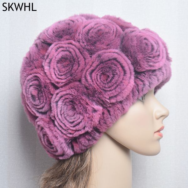 winter women knitted 100% natural real rex rabbit fur hats female warm caps floral hat, Silver
winter women knitted 100% natural real rex rabbit fur hats female warm caps floral hat, Silver