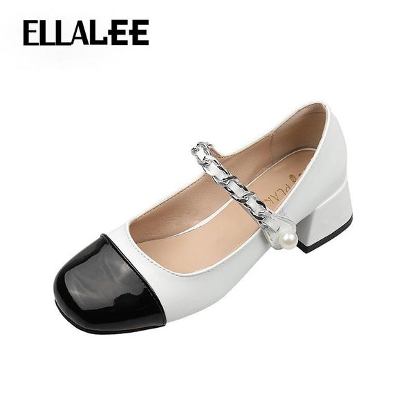 women loafers spring summer sweet fashion shallow lolita pu bight leather non-slip middle heel shoes pumps for dress, Black
women loafers spring summer sweet fashion shallow lolita pu bight leather non-slip middle heel shoes pumps for dress, Black