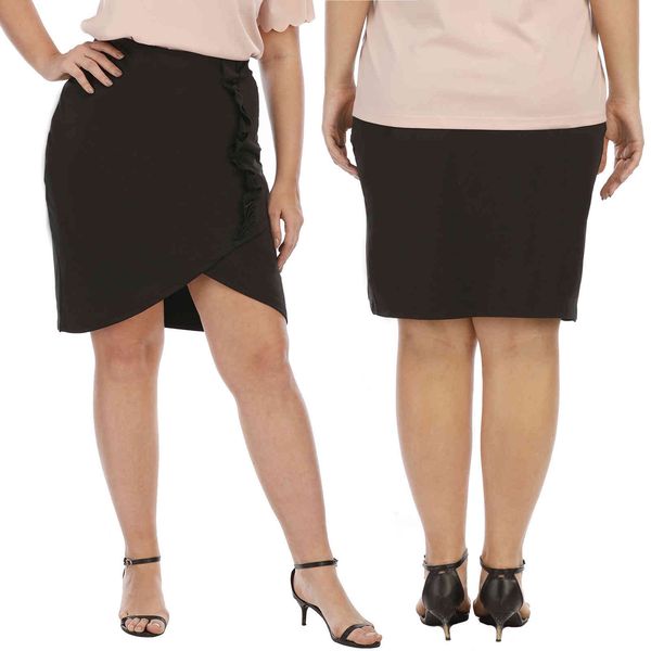 women's plus size large cross half length skirt with wooden ear ee and professional hip f200530
women's plus size large cross half length skirt with wooden ear ee and professional hip f200530