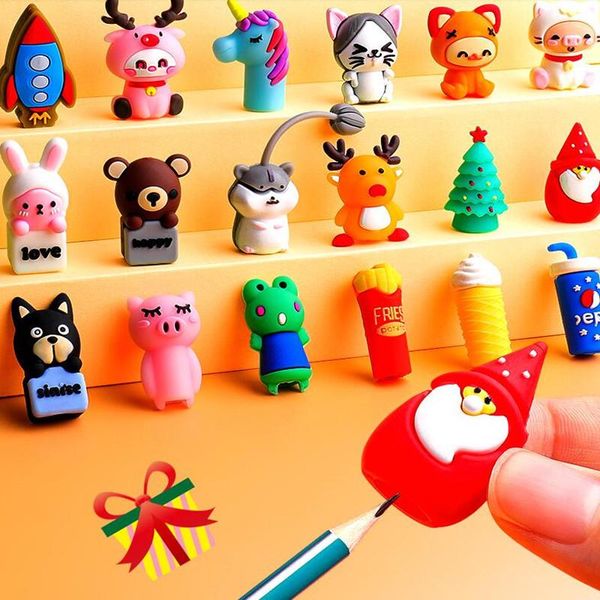 creative elementary school kindergarten cartoon cute eraser silicone soft rubber pen cap 10pcs/pack refills, Black;red
creative elementary school kindergarten cartoon cute eraser silicone soft rubber pen cap 10pcs/pack refills, Black;red