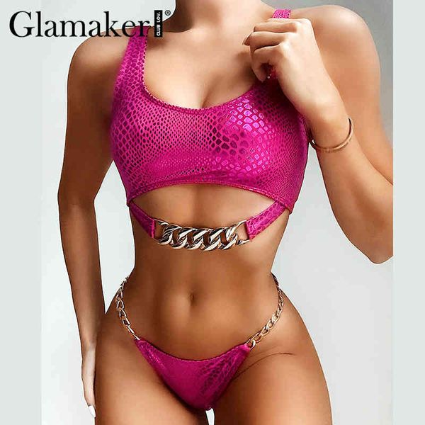 glamaker rose red snake print bikini women chain beach crop swimwear bathing suit silver sleeveless brazilian swimsuit 210412, White;black
glamaker rose red snake print bikini women chain beach crop swimwear bathing suit silver sleeveless brazilian swimsuit 210412, White;black