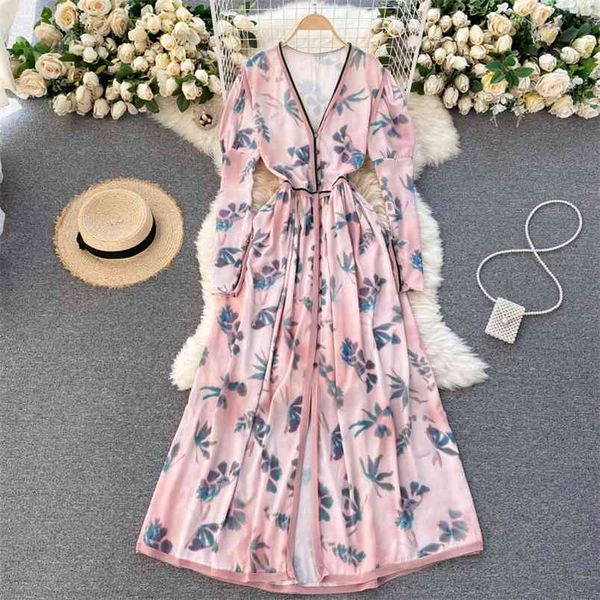 spring style european american retro maxi vestidos female pleated puff sleeve v-neck print thin waist dress gk016 210506, Black;gray
spring style european american retro maxi vestidos female pleated puff sleeve v-neck print thin waist dress gk016 210506, Black;gray