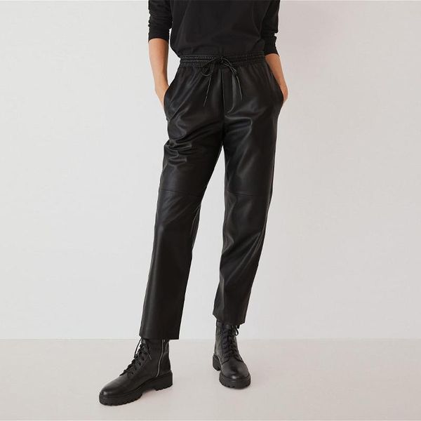 moarcho casual elastic waist drawstring pu leather pants woman basic high pocket regular pencil 2021 spring fall women's & capris, Black;white
moarcho casual elastic waist drawstring pu leather pants woman basic high pocket regular pencil 2021 spring fall women's & capris, Black;white