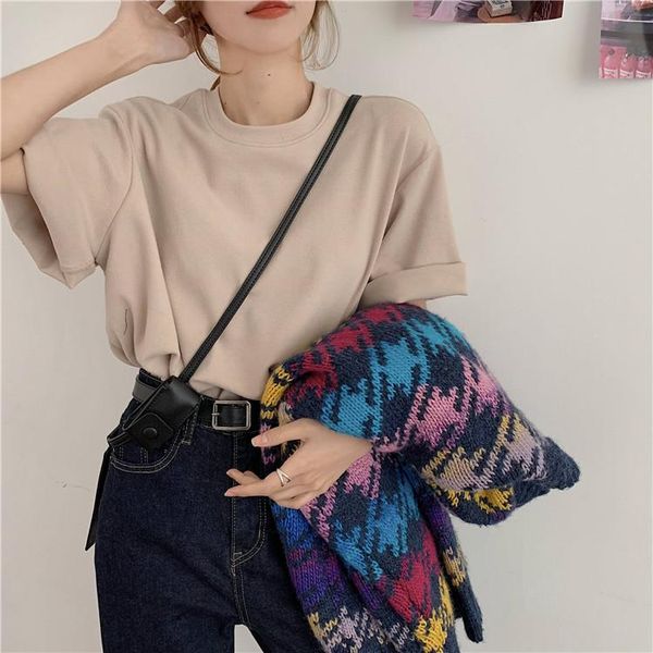 short-sleeved t-shirt women 2021 spring cotton bottoming shirt loose korean version of all-match solid color women's, White
short-sleeved t-shirt women 2021 spring cotton bottoming shirt loose korean version of all-match solid color women's, White