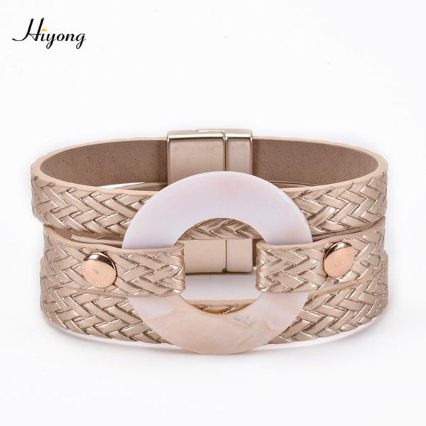 tennis hiyong creative pu leather bracelet multilayer round shell wrap magnet buckle bohemian style jewelry gift, Golden;silver
tennis hiyong creative pu leather bracelet multilayer round shell wrap magnet buckle bohemian style jewelry gift, Golden;silver