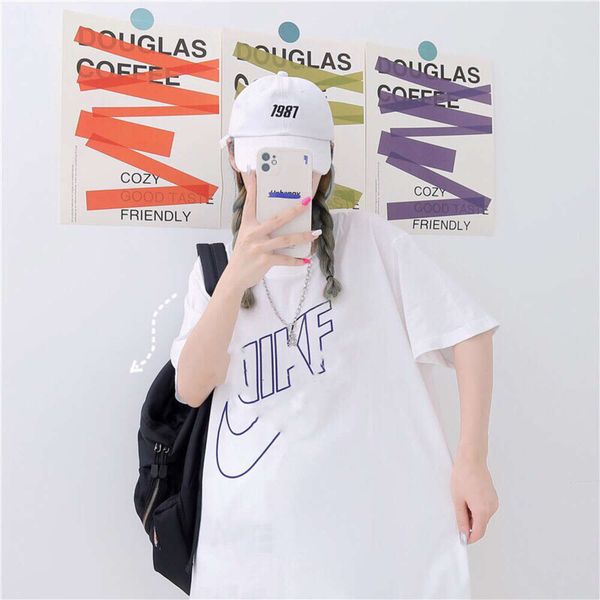 fashion high-end custom printed hook tide brand cotton short-sleeved t-shirt for men and women couples, White;black
fashion high-end custom printed hook tide brand cotton short-sleeved t-shirt for men and women couples, White;black