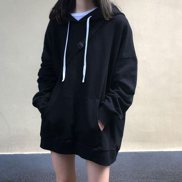 women's hoodies & sweatshirts hoodie dress women long sweatshirt ladies korean style loose arrival 2021 fashion streetwear female blou, Black
women's hoodies & sweatshirts hoodie dress women long sweatshirt ladies korean style loose arrival 2021 fashion streetwear female blou, Black