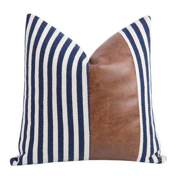 cushion/decorative pillow nordic style leather cushion cover stripe pu patchwork sofa throw covers for living room couch office car seat pil
cushion/decorative pillow nordic style leather cushion cover stripe pu patchwork sofa throw covers for living room couch office car seat pil