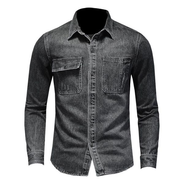 men's casual shirts spring/autumn long sleeve denim shirt streetwear jean cowboy thin coat fashion men clothing -4xl, White;black
men's casual shirts spring/autumn long sleeve denim shirt streetwear jean cowboy thin coat fashion men clothing -4xl, White;black