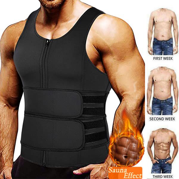 neoprene sauna suit for men waist trainer corset vest zipper slimming body shaper with adjustable tank faja shapewear
neoprene sauna suit for men waist trainer corset vest zipper slimming body shaper with adjustable tank faja shapewear
