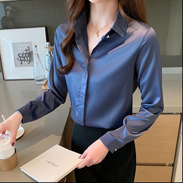 spring korean fashion silk satin womens shirts solid and plus size xxxl office lady long sleeve, White
spring korean fashion silk satin womens shirts solid and plus size xxxl office lady long sleeve, White