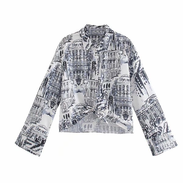 summer women printed shirt knotted long sleeves fashion casual chic lady woman button up 210420, White
summer women printed shirt knotted long sleeves fashion casual chic lady woman button up 210420, White