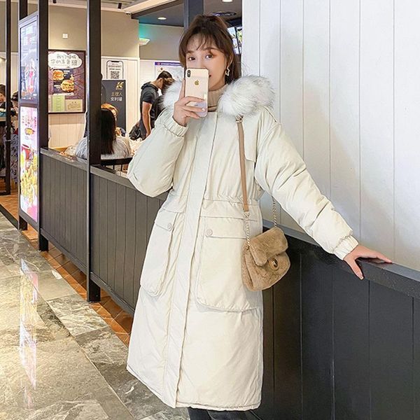 women's down & parkas fashion long hooded parka with fur collar winter jacket women 2021 casual thick warm coat female office lady, Black
women's down & parkas fashion long hooded parka with fur collar winter jacket women 2021 casual thick warm coat female office lady, Black
