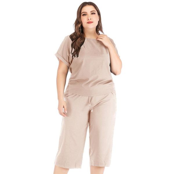 women's tracksuits short-sleeved t-shirt + pan pants 2 pieces set 2021 summer two-piece loose large size fashion sports leisure suit, Gray
women's tracksuits short-sleeved t-shirt + pan pants 2 pieces set 2021 summer two-piece loose large size fashion sports leisure suit, Gray