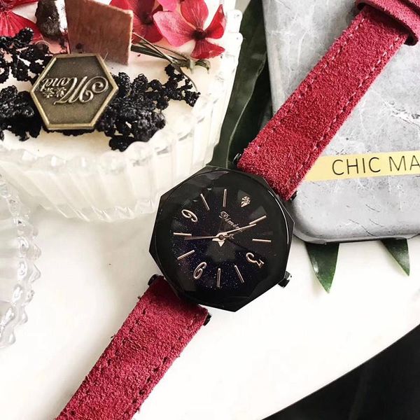 wristwatches cool black women genuine fur leathe strap watches 8 sides geometric students candy colors waterproof wrist watch, Slivery;brown
wristwatches cool black women genuine fur leathe strap watches 8 sides geometric students candy colors waterproof wrist watch, Slivery;brown