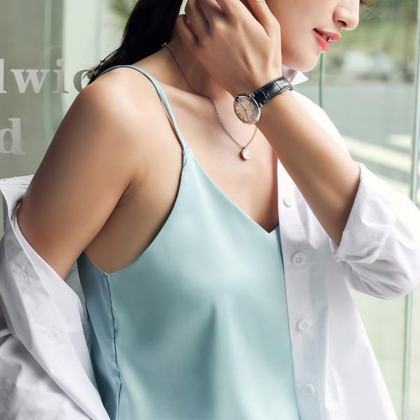 women camis korean silk satin solid v neck tank elegant woman sleeveless plus size office lady tees, White
women camis korean silk satin solid v neck tank elegant woman sleeveless plus size office lady tees, White