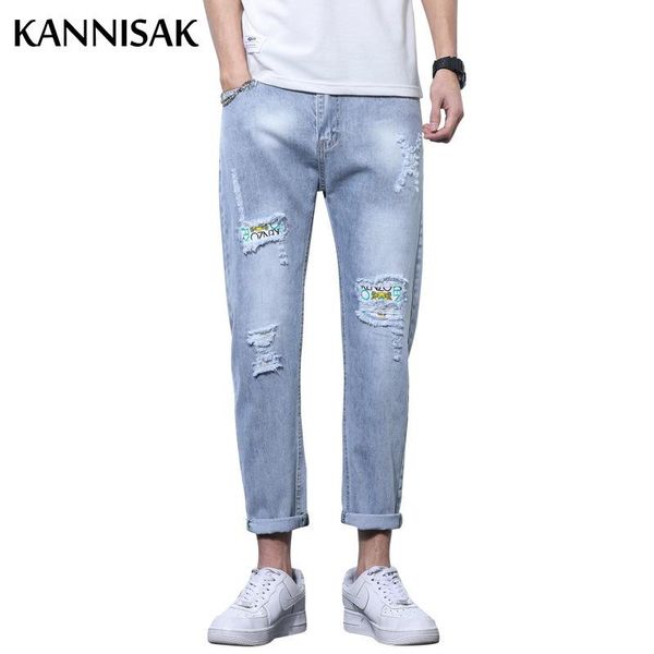 men's jeans kannisak men spring autumn denim pants ankle length sky blue ripped straight hip hop pencil pant casual slim male trousers
men's jeans kannisak men spring autumn denim pants ankle length sky blue ripped straight hip hop pencil pant casual slim male trousers
