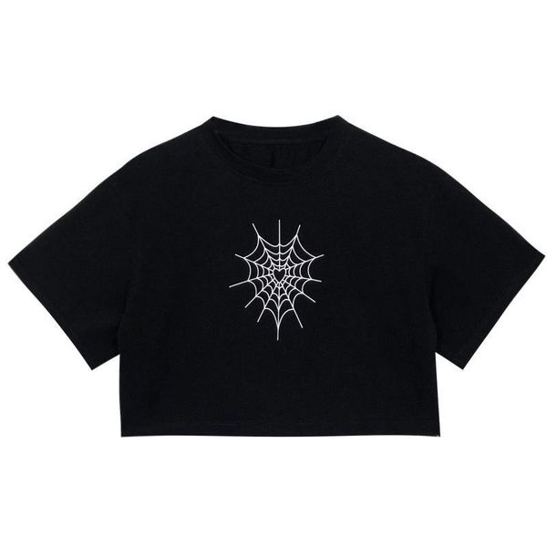 cute spider web pattern kawaii women harajuku clothes short o neck casual loose streetwear, White
cute spider web pattern kawaii women harajuku clothes short o neck casual loose streetwear, White