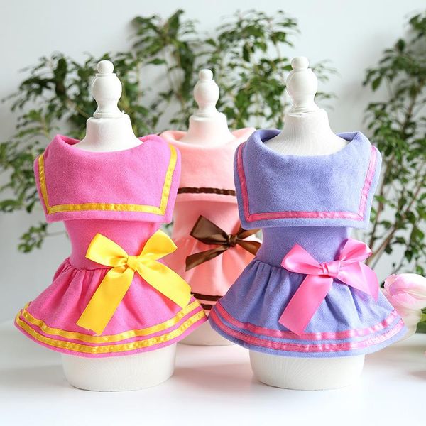 spring and summer three-color lapel college dog dress beautiful pet skirts dresses for small dogs luxury pets clothes apparel
spring and summer three-color lapel college dog dress beautiful pet skirts dresses for small dogs luxury pets clothes apparel