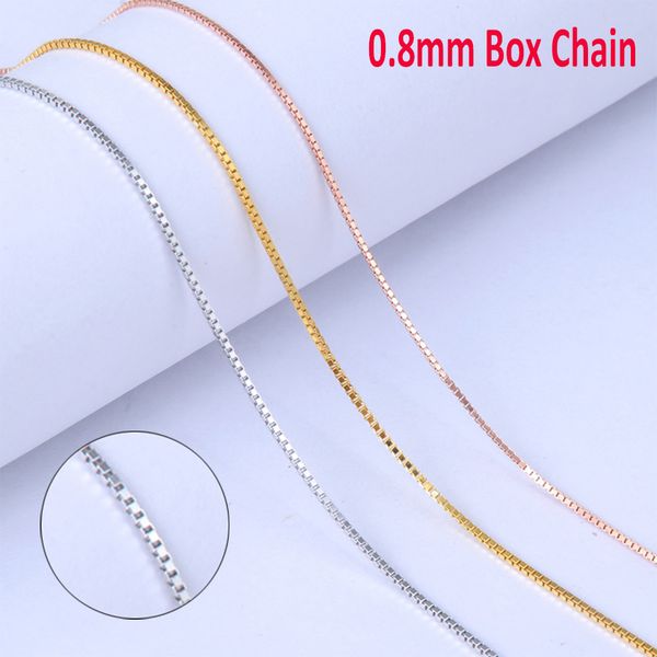 0.8mm pure 925 sterling silver box chain necklace women kids girls 40cm-45cm adjustable
0.8mm pure 925 sterling silver box chain necklace women kids girls 40cm-45cm adjustable