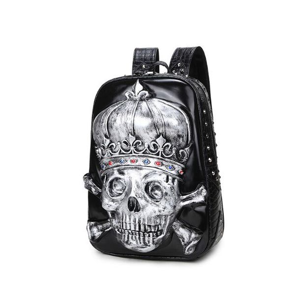 fashion 3d embossed crown skull backpack bags for women men unique girls cool rock bags rivet personality lapbag teenagers
fashion 3d embossed crown skull backpack bags for women men unique girls cool rock bags rivet personality lapbag teenagers