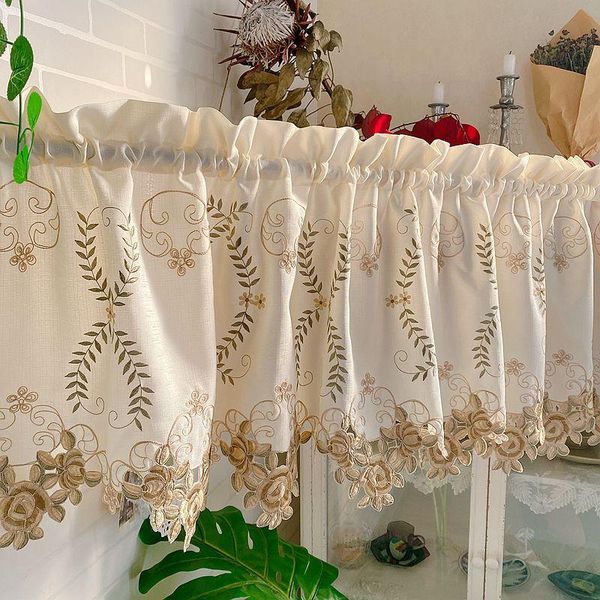 l180 cm european style flower embroidered kitchen curtain jacquard small short linen for window & drapes
l180 cm european style flower embroidered kitchen curtain jacquard small short linen for window & drapes