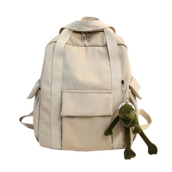 backpack solid color women's waterproof nylon simple school bag for teenage girl shoulder travel
backpack solid color women's waterproof nylon simple school bag for teenage girl shoulder travel