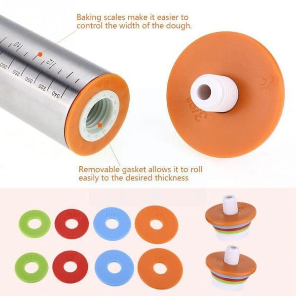 rolling pins & pastry boards 17inch adjustable steel pin with dough mat thickness roller rings 4 removable u4q3
rolling pins & pastry boards 17inch adjustable steel pin with dough mat thickness roller rings 4 removable u4q3