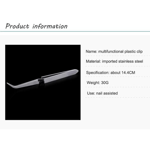 nail art equipment professional clip stainless steel tweezers nipper picking uv gel shaping pinch tools ef, Silver
nail art equipment professional clip stainless steel tweezers nipper picking uv gel shaping pinch tools ef, Silver