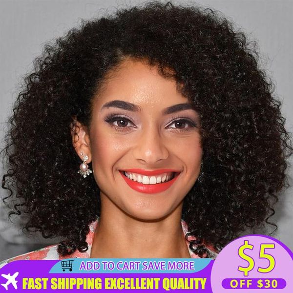 lace wigs sleek short human hair for women kinky curl front left side part brazilian, Black;brown
lace wigs sleek short human hair for women kinky curl front left side part brazilian, Black;brown