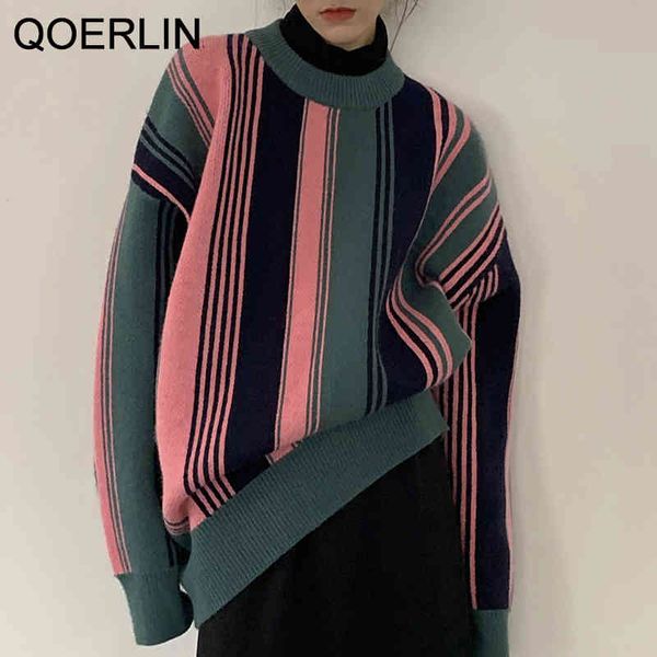 qoerlin fashion o-neck long sleeve harajuku sweater women loose casual oversized pullovers female bf style green sweater 210416, White;black
qoerlin fashion o-neck long sleeve harajuku sweater women loose casual oversized pullovers female bf style green sweater 210416, White;black