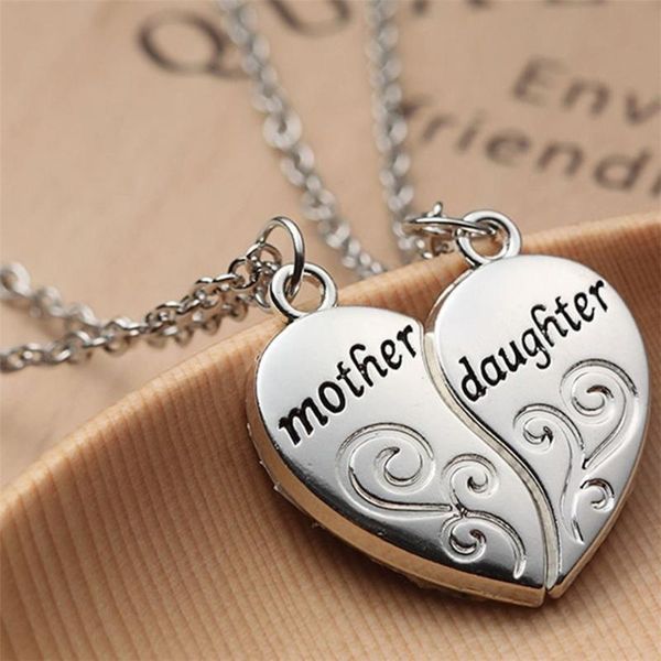 pendant necklaces pengbin mother and daughter love heart letters necklace creative stitching jewelry for mother's day gift, Silver
pendant necklaces pengbin mother and daughter love heart letters necklace creative stitching jewelry for mother's day gift, Silver