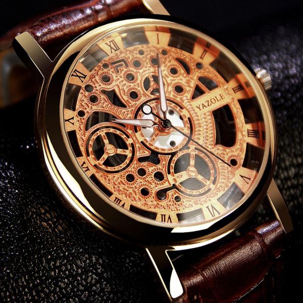 wristwatches yazole mens watches skeleton watch men fashion clock relogio masculino hombre saati leather wristwtach 2021, Slivery;brown
wristwatches yazole mens watches skeleton watch men fashion clock relogio masculino hombre saati leather wristwtach 2021, Slivery;brown