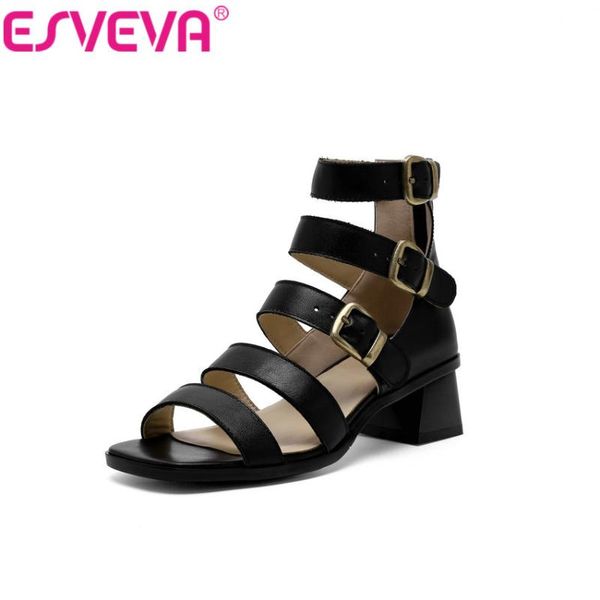 sandals esveva 2021 summer fashion elegant zipper rome female square heel genuine leather cut outs women shoes size 34-39, Black
sandals esveva 2021 summer fashion elegant zipper rome female square heel genuine leather cut outs women shoes size 34-39, Black