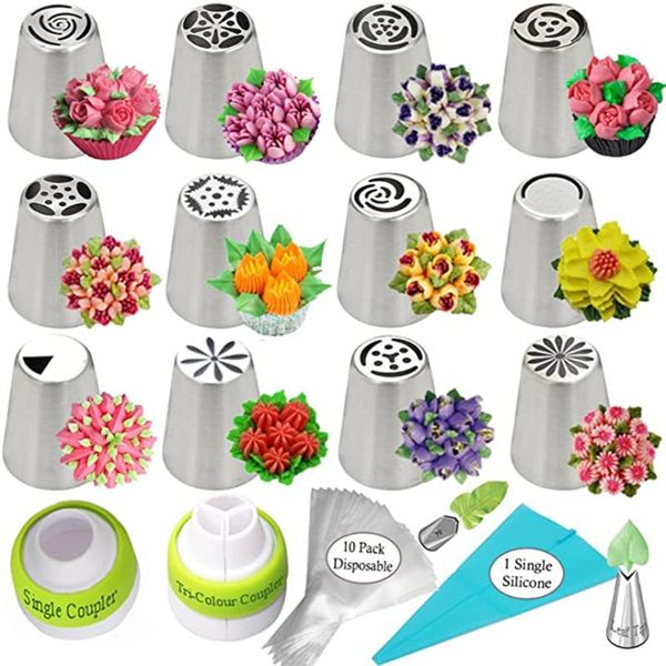 27pcs russian tulip icing piping nozzles pastry cream tips stainless stee nozzleb set confectionery bakeware baking cake tools &
27pcs russian tulip icing piping nozzles pastry cream tips stainless stee nozzleb set confectionery bakeware baking cake tools &