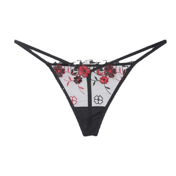 women's panties see-through mesh embroidery flowers ladies low-rise cotton crotch thong women g string tangas, Black;pink
women's panties see-through mesh embroidery flowers ladies low-rise cotton crotch thong women g string tangas, Black;pink
