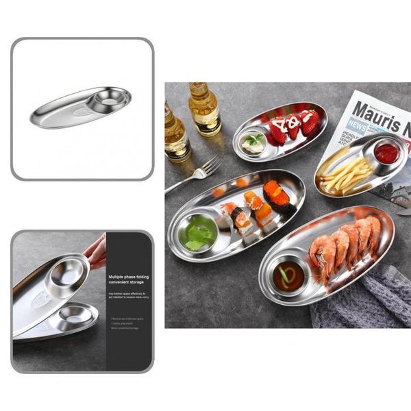 dishes & plates 304 stainless steel modern camping snack plate drop resistance serving oval for shrimp
dishes & plates 304 stainless steel modern camping snack plate drop resistance serving oval for shrimp