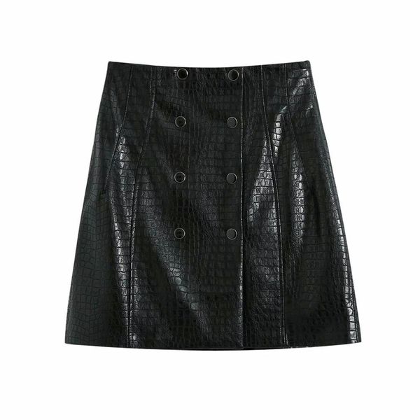 women faux pu leather mini skirt metal snap-button high-waist stylish casual female skirts ropa mujer falda 210420, Black
women faux pu leather mini skirt metal snap-button high-waist stylish casual female skirts ropa mujer falda 210420, Black