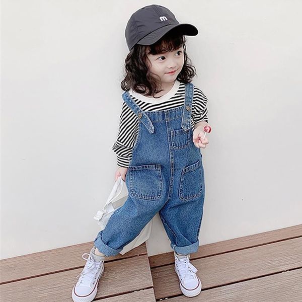spring autumn baby girls jeans denim overalls trousers toddler kid rompers suspenders elastic waist pocket long pants jumpsuits, Blue
spring autumn baby girls jeans denim overalls trousers toddler kid rompers suspenders elastic waist pocket long pants jumpsuits, Blue