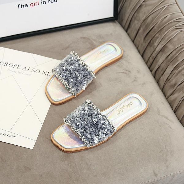 slippers bling plush size 34-43 sequined fabric tassel women dazzling soft sole flip flops paillette square toe flats slides2021, Black
slippers bling plush size 34-43 sequined fabric tassel women dazzling soft sole flip flops paillette square toe flats slides2021, Black