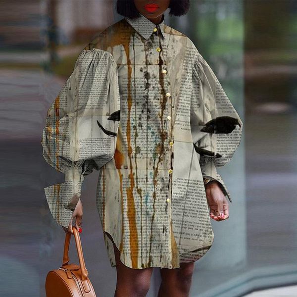women's blouses & shirts women vintage map print lantern long sleeve shirt elegant turn-down collar blouse lady 2021 autumn blusas, White
women's blouses & shirts women vintage map print lantern long sleeve shirt elegant turn-down collar blouse lady 2021 autumn blusas, White
