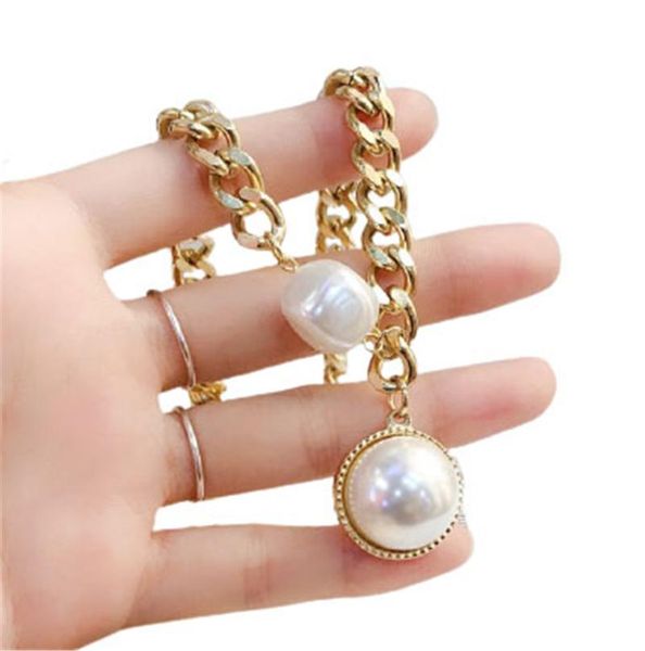 pendant necklaces 316l stainless steel exaggerated golden thick chain large pearl necklace productos ventas en 2021, Silver
pendant necklaces 316l stainless steel exaggerated golden thick chain large pearl necklace productos ventas en 2021, Silver