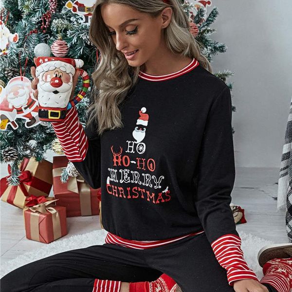 christmas pajamas xmax two womens sleepwears piece sets oversized cotton xmas printed full sleeve e girl winter chic clothes, Black;red
christmas pajamas xmax two womens sleepwears piece sets oversized cotton xmas printed full sleeve e girl winter chic clothes, Black;red