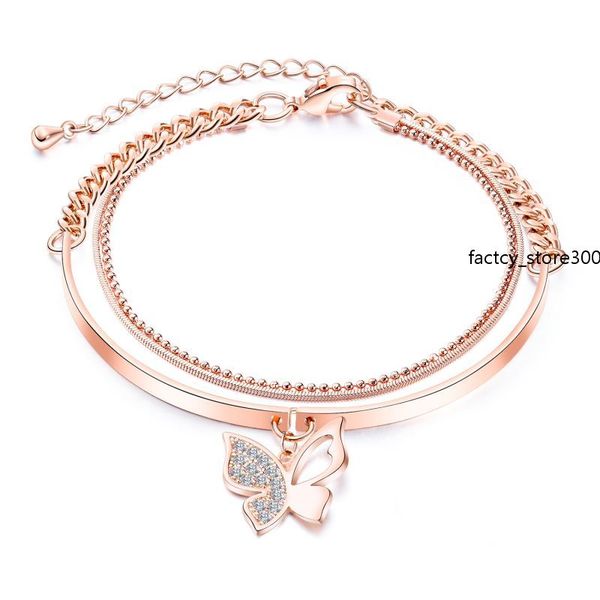 fashion 2021 micro-inlaid bow knot all-match girlfriend double layer rose gold-plated bracelet women for christmas gift jewelry box, Golden;silver
fashion 2021 micro-inlaid bow knot all-match girlfriend double layer rose gold-plated bracelet women for christmas gift jewelry box, Golden;silver
