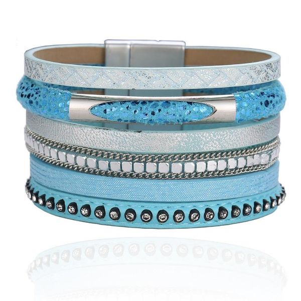 charm bracelets metal disc gorgeous flash multi-layer leather bracelet bamboo knot fashion ultra wide magnet clasp, Golden;silver
charm bracelets metal disc gorgeous flash multi-layer leather bracelet bamboo knot fashion ultra wide magnet clasp, Golden;silver