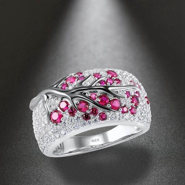 cubic zircon wedding rings jewelry silver color ring with stones red rhinestone tree branch leaves for women girl, Slivery;golden
cubic zircon wedding rings jewelry silver color ring with stones red rhinestone tree branch leaves for women girl, Slivery;golden