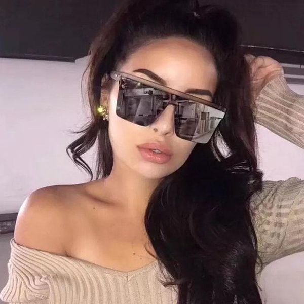 sunglasses men and women big black fashion designer mirror pink square shades summer driving glasses uv400 women's eyewear, White;black
sunglasses men and women big black fashion designer mirror pink square shades summer driving glasses uv400 women's eyewear, White;black