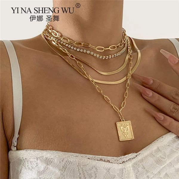 chokers 5pcs bohemian square pendant choker necklace set for women punk sweet rhinestone statement couple jewelry gift, Golden;silver
chokers 5pcs bohemian square pendant choker necklace set for women punk sweet rhinestone statement couple jewelry gift, Golden;silver